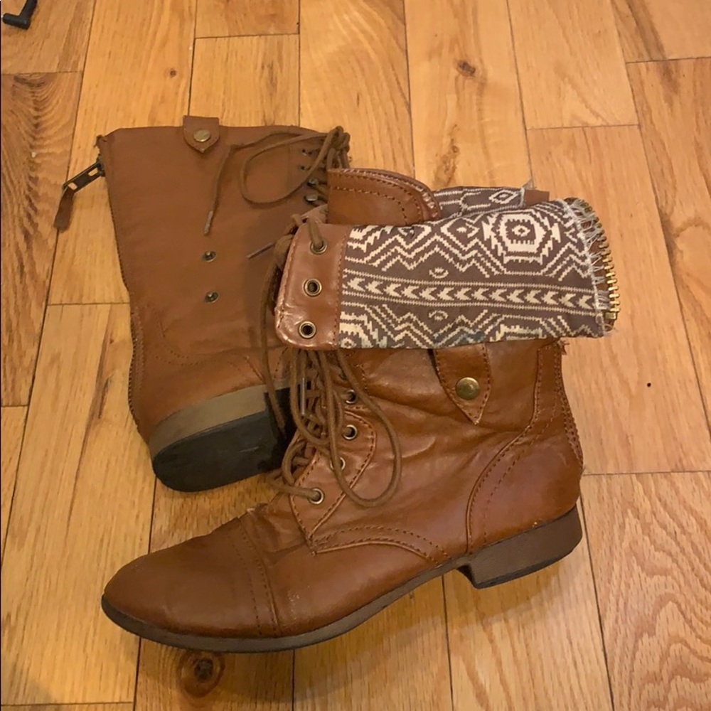 Brown Combat Boots